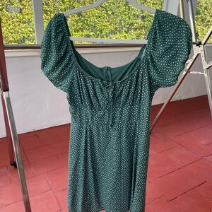 LA Hearts Green Floral Dress